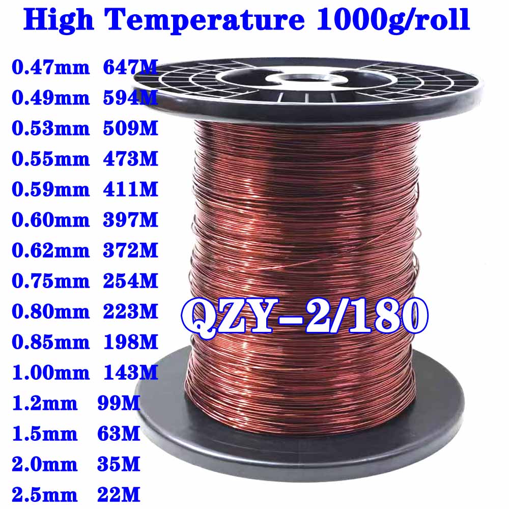 Copper Wire Roll - 1กก./ม้วน ลวดเคลือบ QZY-2/180 เกรด ทนความร้อนสูง ลวดทองแดงเคลือบ
