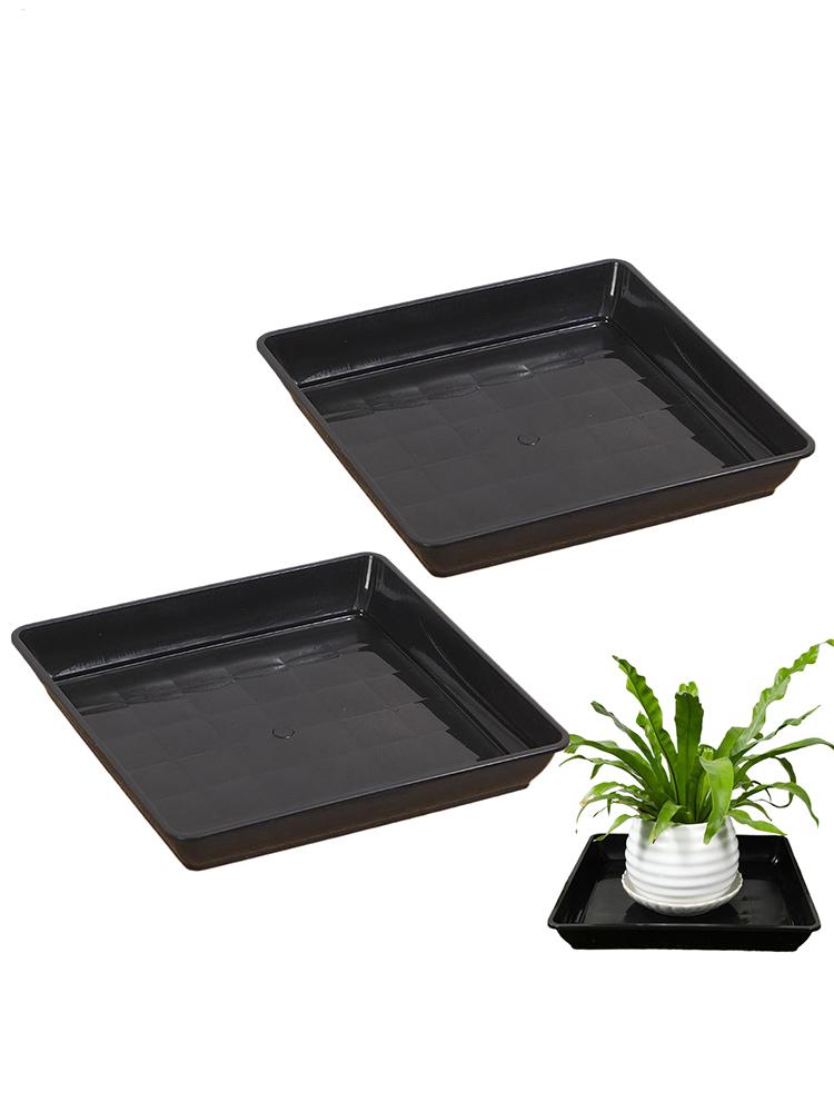 Drip Tray Saucer - 2 ชิ้นดอกไม้หม้อฐานหนาระเบียงถาดพืชชาวไร่จานรองถาดพลาสติกสําหรับในร่มหม้อหยดแผ่นหม้อถาดสวน