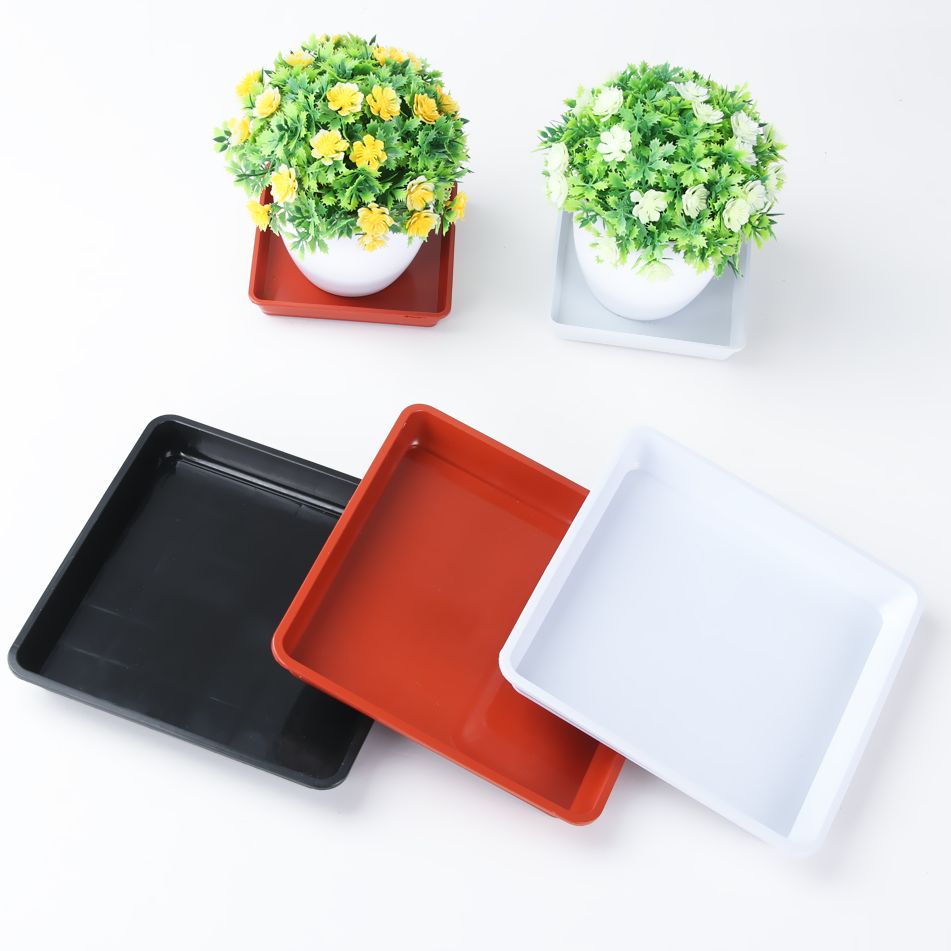 Drip Tray Saucer - จานรองพลาสติกทรงสี่เหลี่ยมถาดเอนกประสงค์ต้นไม้4/6/7/8/10นิ้วสำหรับสวนกลางแจ้ง
