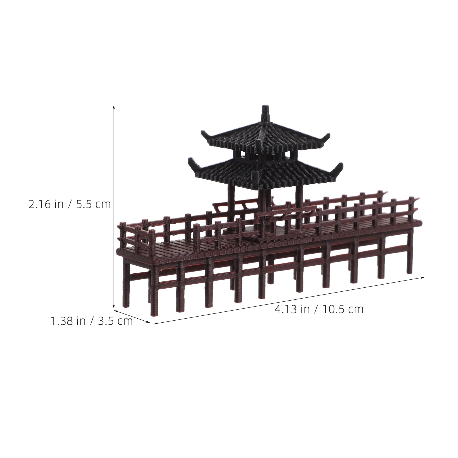 ของตกแต่งรูปสะพานในศาลาจีนขนาด - Bonsai Garden Landscape Design บทวิจารณ์และราคา