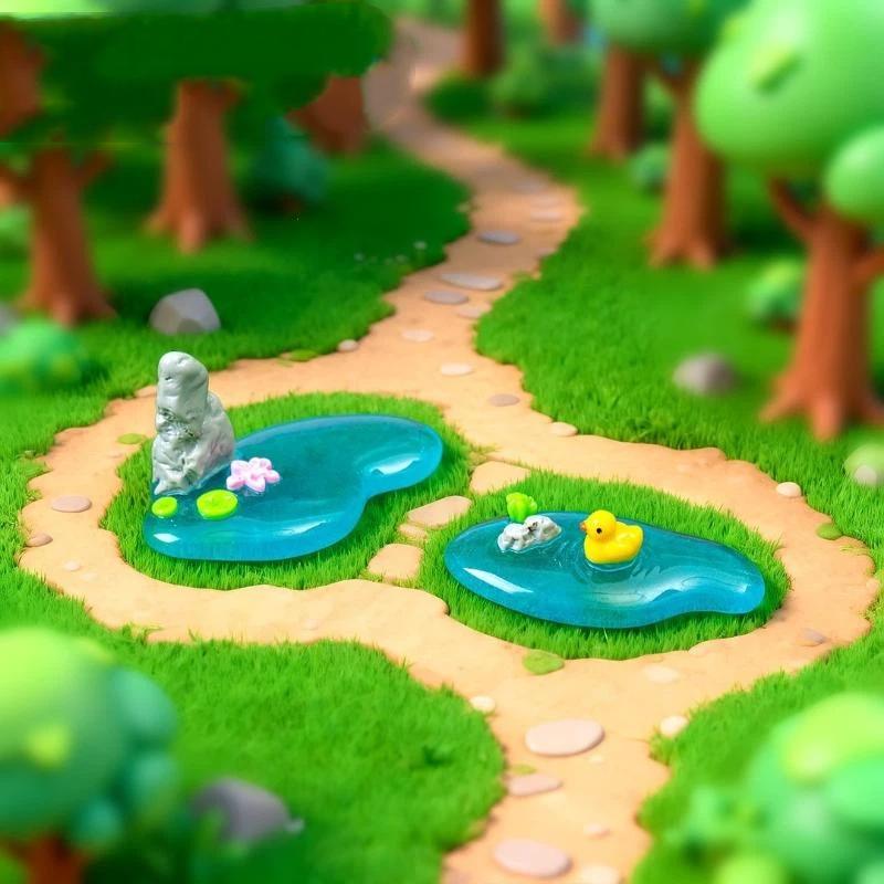 รูปปั้นเป็ดโคอิ บัวหลวง ขนาดเล - Bonsai Garden With Koi Pond บทวิจารณ์และราคา