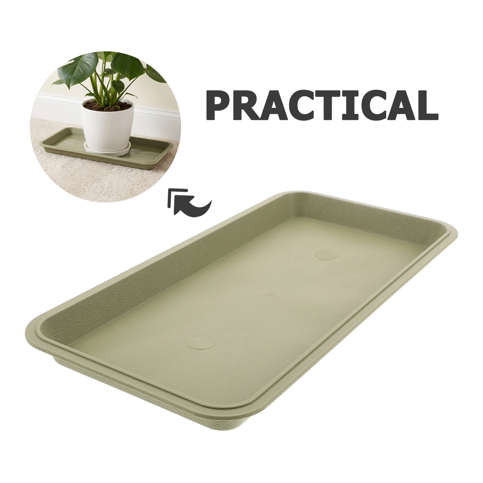 ถาดรองน้ำพลาสติกทรงสี่เหลี่ยม  - Drip Tray Saucer บทวิจารณ์และราคา