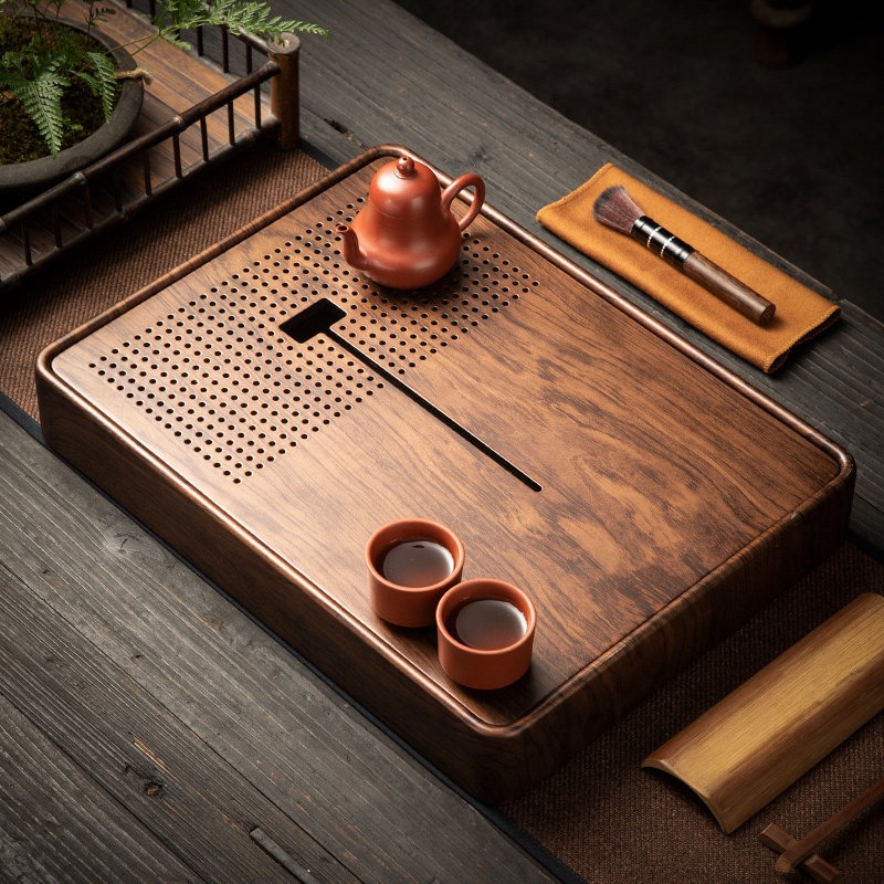 ถาดชาไม้ไผ่ทรงสี่เหลี่ยมพร้อมท - Drip Tray Saucer บทวิจารณ์และราคา