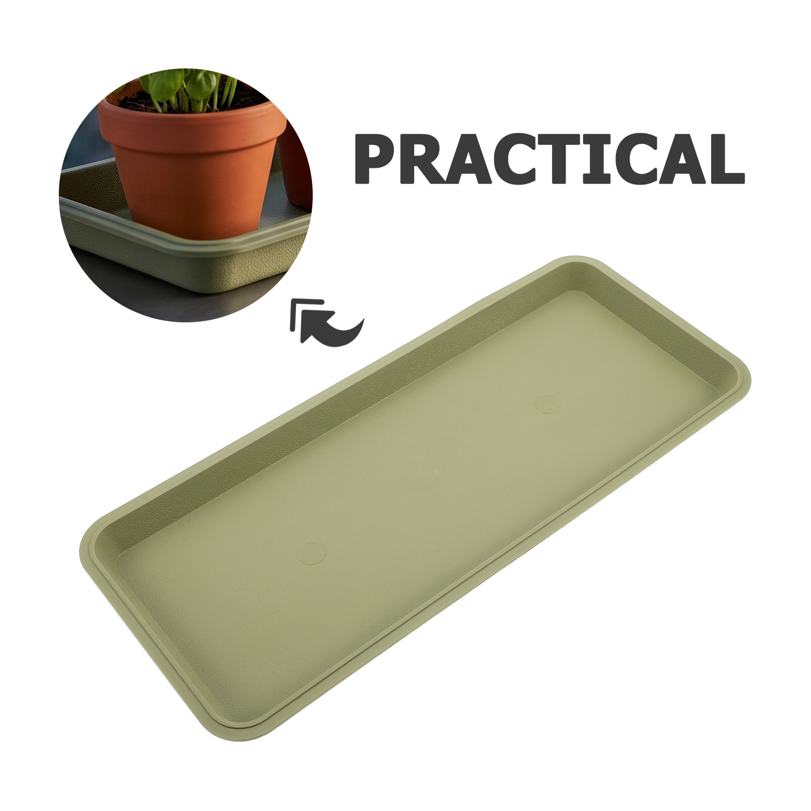 ถาดรองกระถางต้นไม้ทรงสี่เหลี่ย - Drip Tray Saucer บทวิจารณ์และราคา