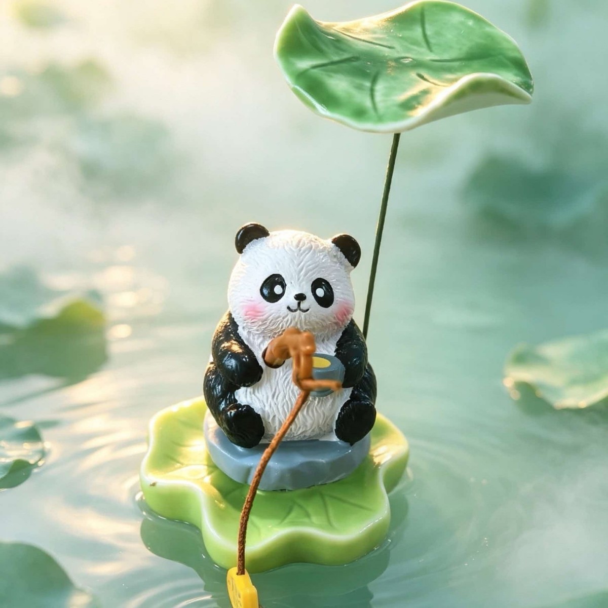 ฟิกเกอร์สัตว์ตกปลาเรซิ่นน่ารัก - Bonsai Garden Art บทวิจารณ์และราคา