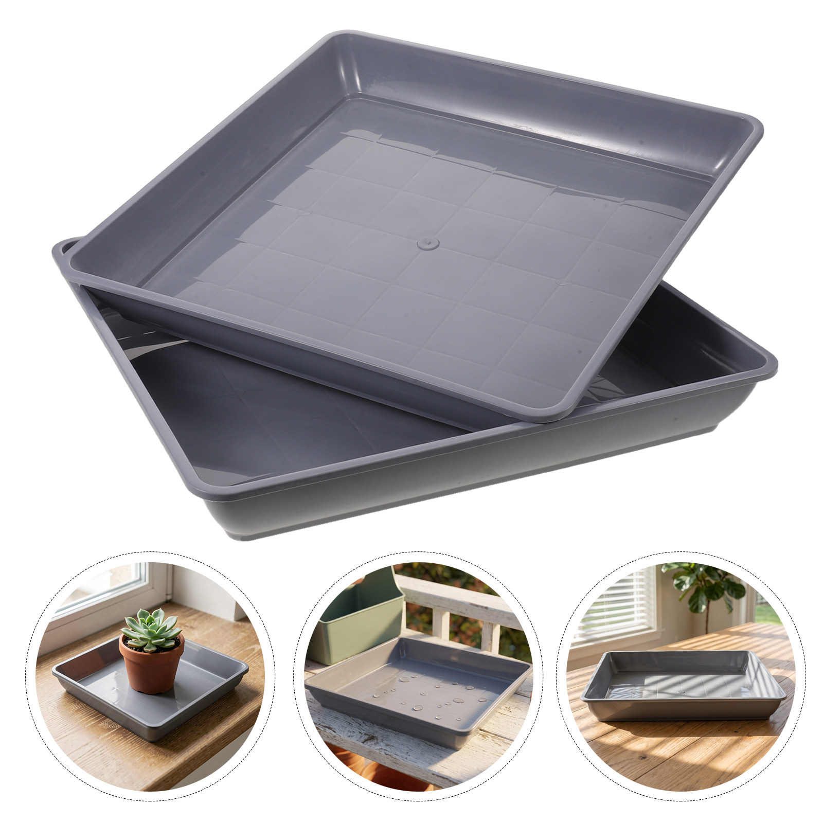 ถาดรองกระถางต้นไม้พลาสติกทรงสี - Drip Tray Saucer บทวิจารณ์และราคา