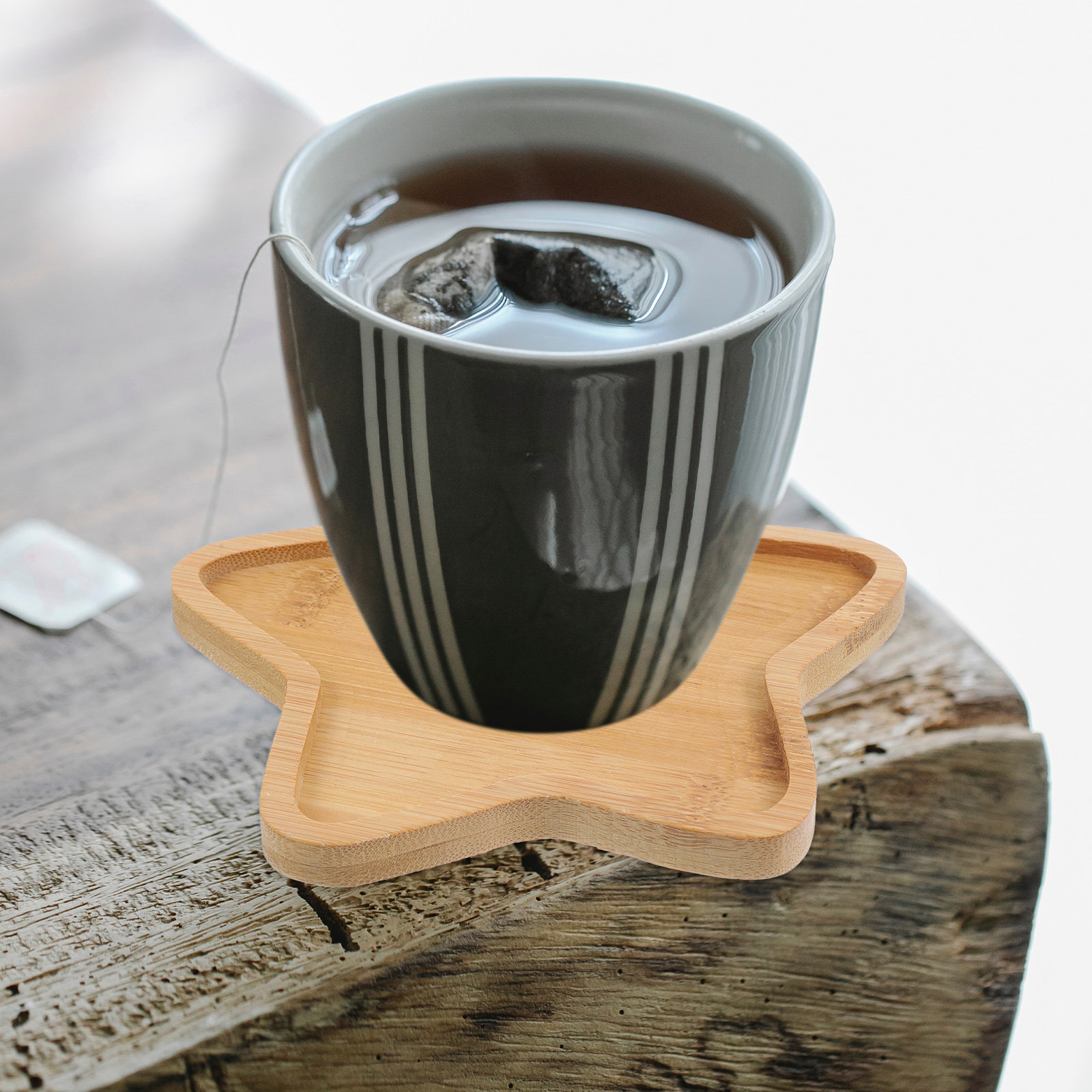 ถาดรองกระถางดอกไม้ไม้ไผ่ 4 ชิ้ - Drip Tray Saucer บทวิจารณ์และราคา