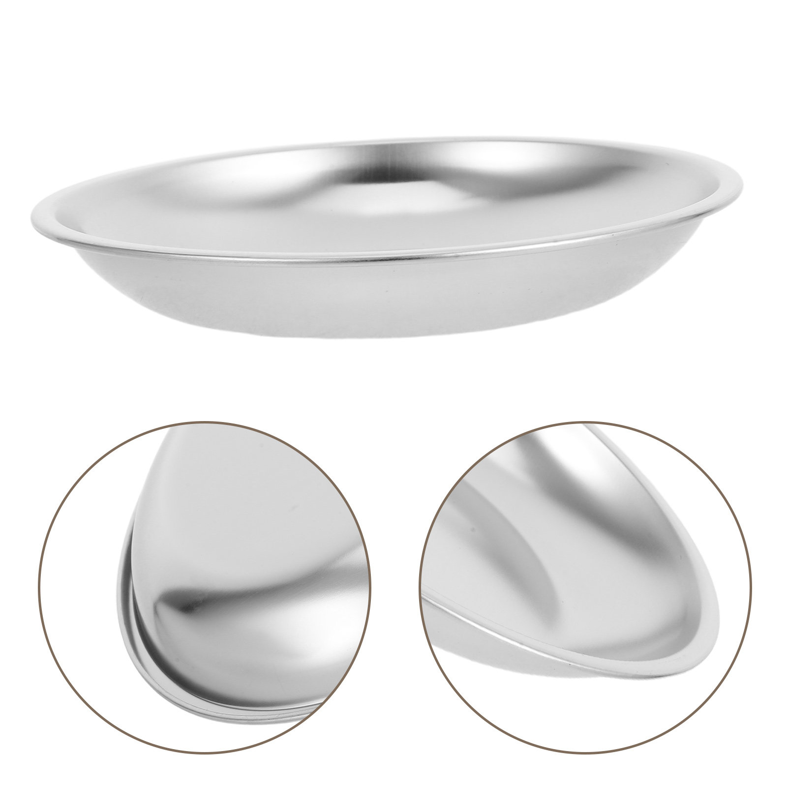 จานรองถุงชาสแตนเลสทรงกลม ถาดรอ - Drip Tray Saucer บทวิจารณ์และราคา