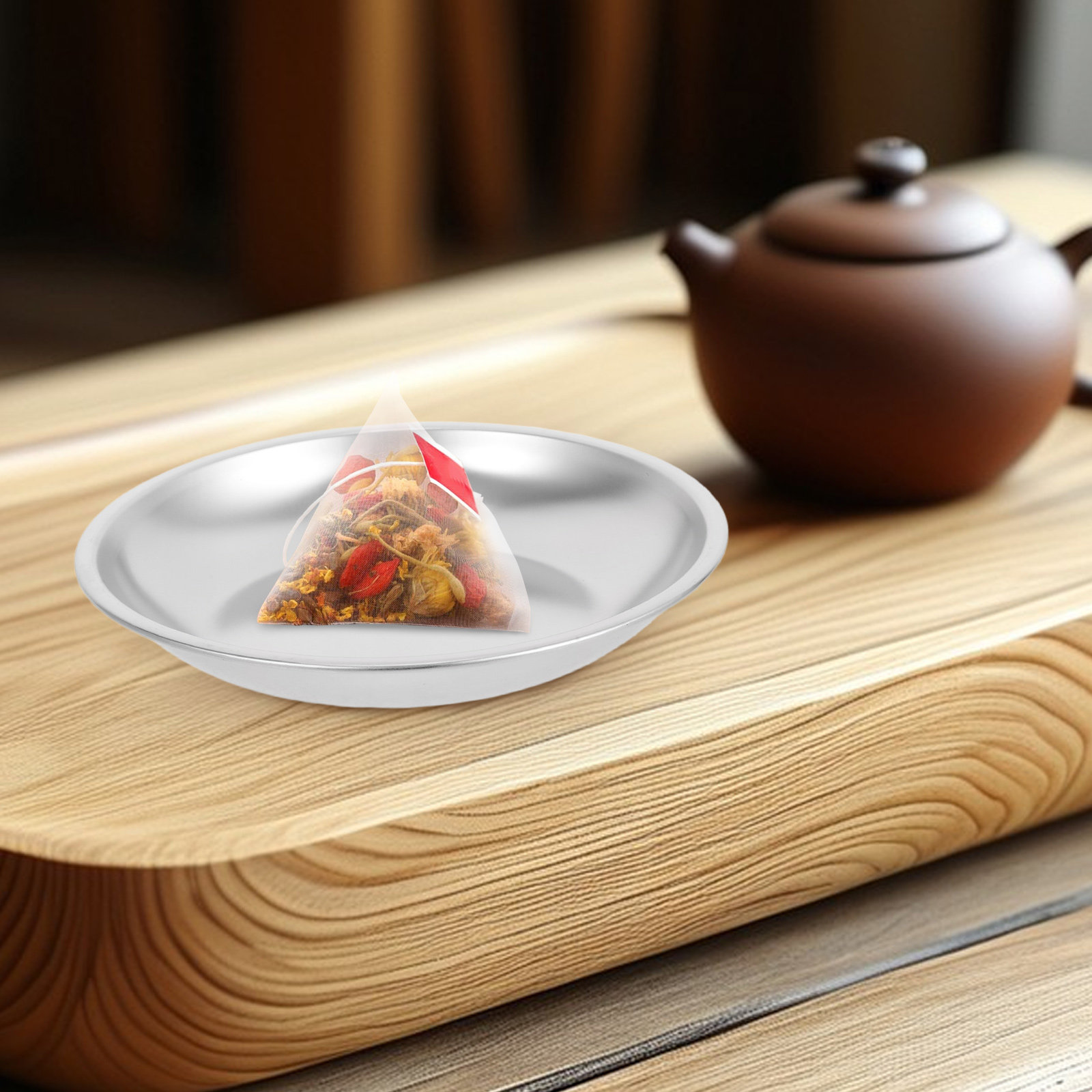 จานรองถุงชาสแตนเลสทรงกลม ถาดรอ - Drip Tray Saucer บทวิจารณ์และราคา