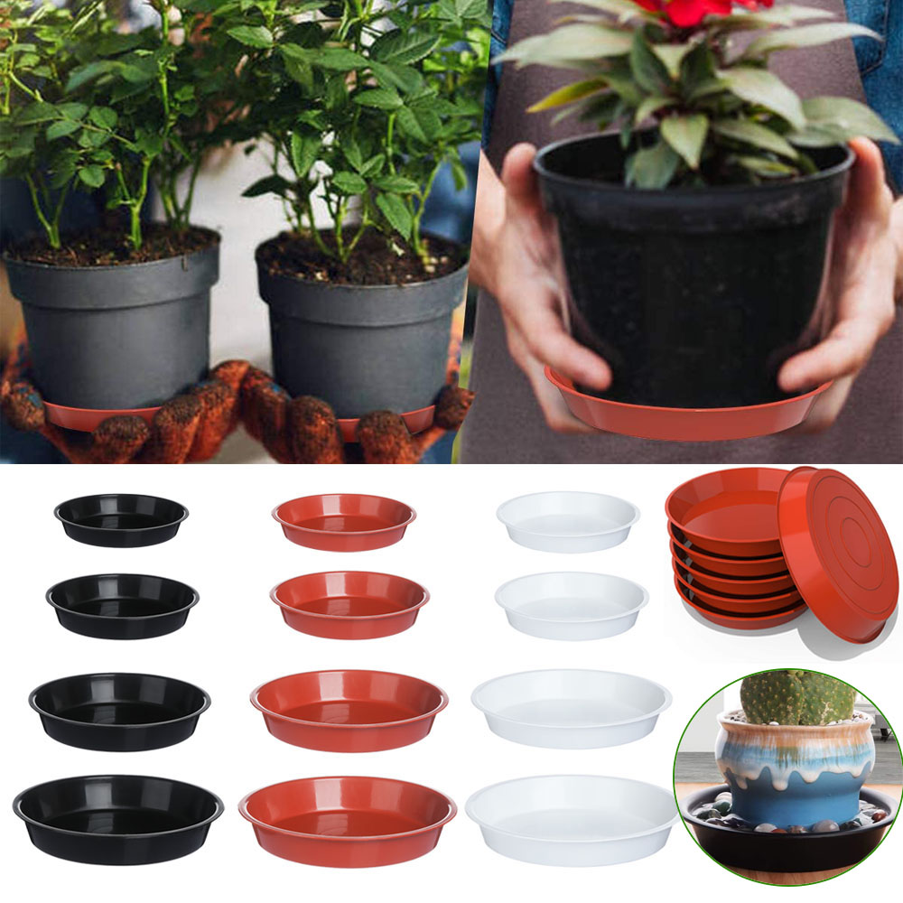 ถาดรองกระถางดอกไม้ทรงกลม 3 ชิ้ - Drip Tray Saucer บทวิจารณ์และราคา